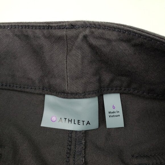 Athleta Skinny Cargo Pant Womens 6 Gray/Brown Casual Nylon Blend Zip Pocket - Picture 7 of 10